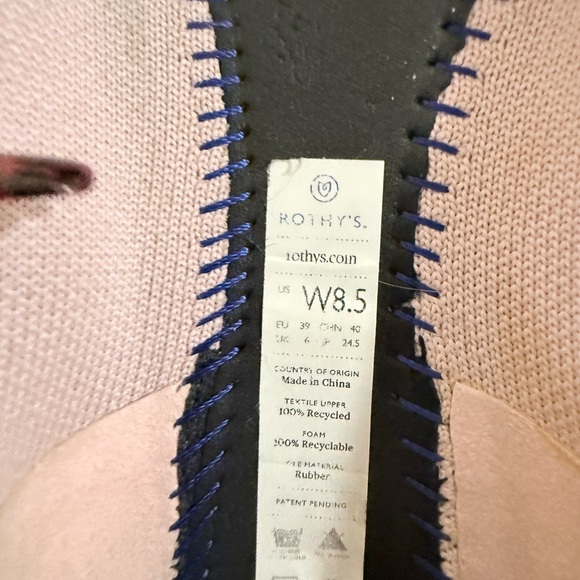 Rothy's Soft Pink and Blue Women's Flats - Picture 10 of 10